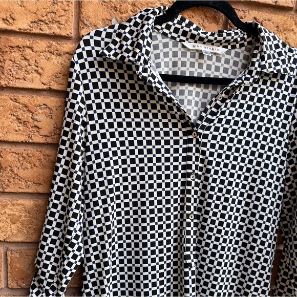 ▪️Max Studio Patterned Collared Button Down Dress‎ - Picture 2 of 3